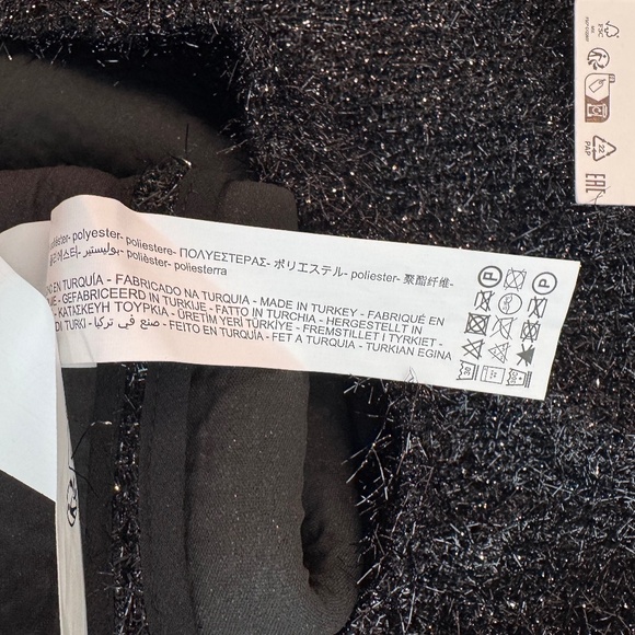 Zara Black Sparkle Sleeveless Dress XS NWT - Picture 6 of 8